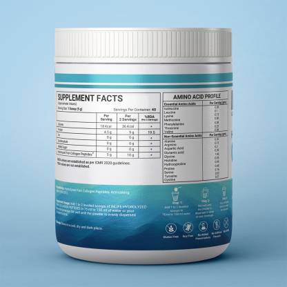 Inlife Hydrolyzed Marine Fish Collagen Peptides Powder Skin Men Women 200g(Unflavoured) (200 g) Inlife Hydrolyzed Marine Fish Collagen Peptides Powder Skin Men Women 200g(Unflavoured) (200 g)