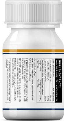 Inlife Fish Oil(Double Strength)Omega 3 Fatty Acid Supplement 1000mg(per serving)-60 Caps (60 No) Inlife Fish Oil(Double Strength)Omega 3 Fatty Acid Supplement 1000mg(per serving)-60 Caps (60 No)