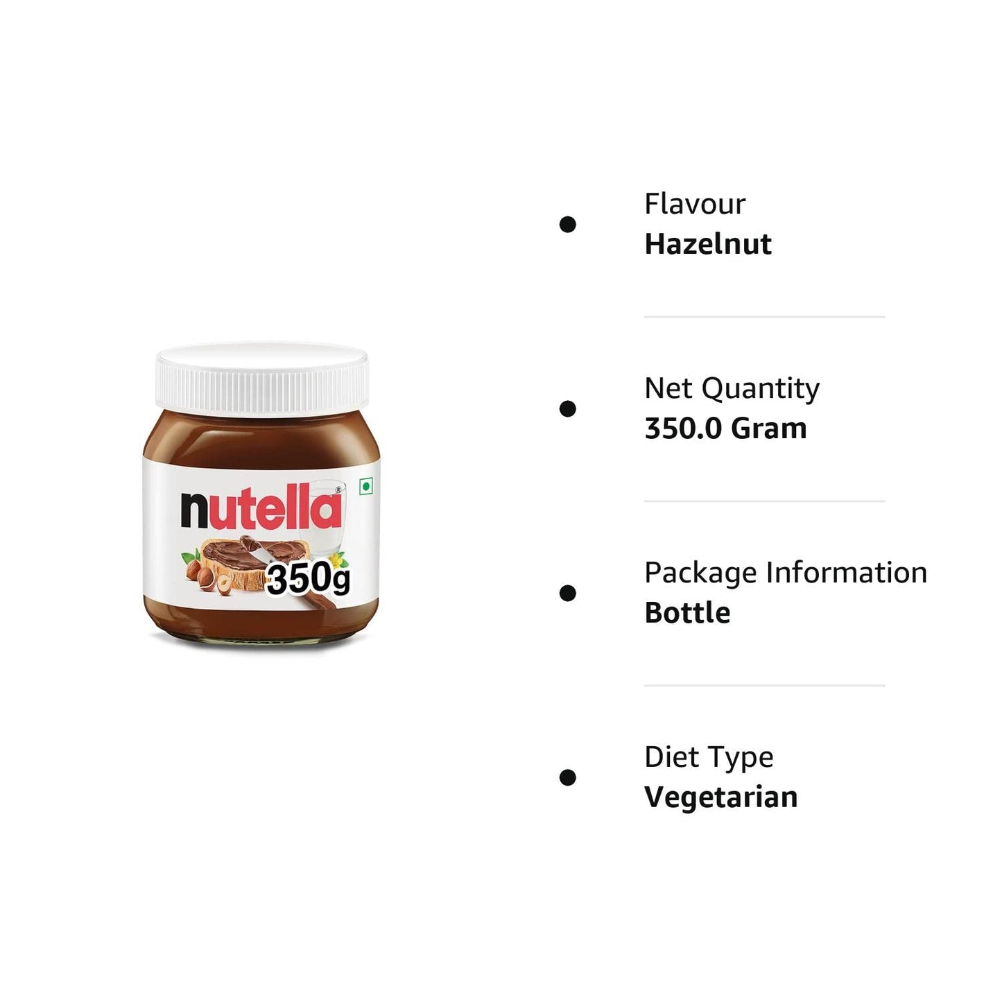 Nutella Hazelnut Spread with Cocoa 12.35 oz 350g Nutella Hazelnut Spread with Cocoa 12.35 oz 350g
