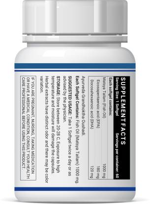 Inlife Fish Oil Capsules Omega 3 1000mg for Men Women - 60 Softgels (60 No) Inlife Fish Oil Capsules Omega 3 1000mg for Men Women - 60 Softgels (60 No)