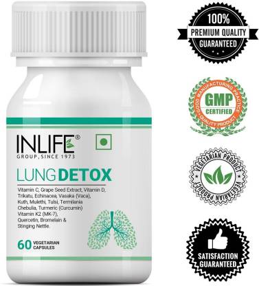 Inlife Lung Detox Supplement Lungs Cleaner Pure Capsule ஆண் பெண்களுக்கான ஆரோக்கியமான நுரையீரல் (60 காப்ஸ்யூல்கள்) Inlife Lung Detox Supplement Lungs Cleaner Pure Capsule ஆண் பெண்களுக்கான ஆரோக்கியமான நுரையீரல் (60 காப்ஸ்யூல்கள்)