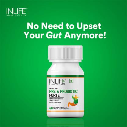Inlife Pre and Probiotics & Prebiotics Forte 25 Billion CFU Supplement For Men Women (60 Capsules) Inlife Pre and Probiotics & Prebiotics Forte 25 Billion CFU Supplement For Men Women (60 Capsules)