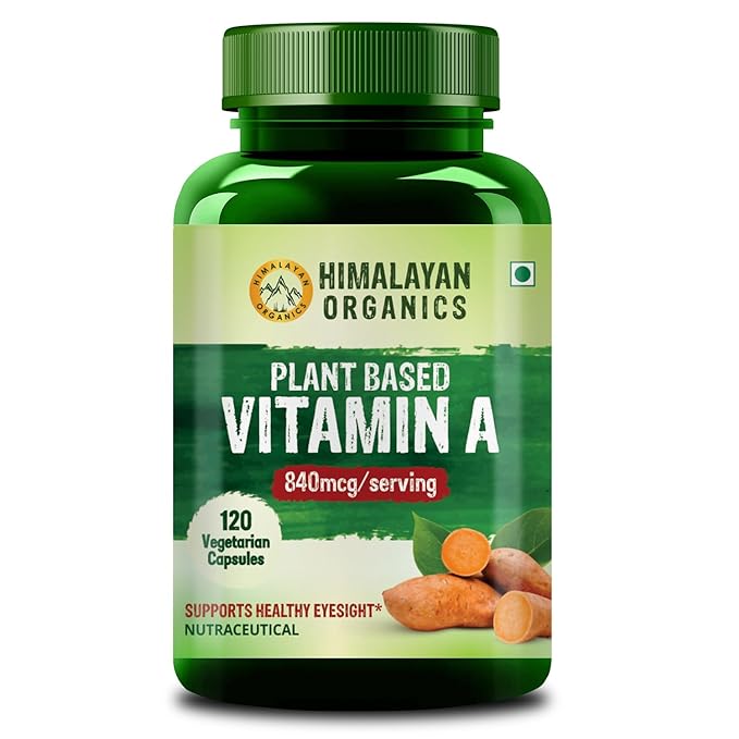 Himalayan Organics Plant-Based Vitamin A Supplement Supports Healthy Eye Sight | Natural Anti-Oxidant (120 Capsules) Himalayan Organics Plant-Based Vitamin A Supplement Supports Healthy Eye Sight | Natural Anti-Oxidant (120 Capsules)