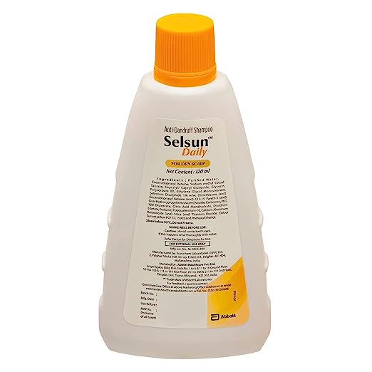 Selsun Daily Anti Dandruff Shampoo Clears away dandruff flakes Relieves from dandruff related itching Conditions hair (120ml) Selsun Daily Anti Dandruff Shampoo Clears away dandruff flakes Relieves from dandruff related itching Conditions hair (120ml)