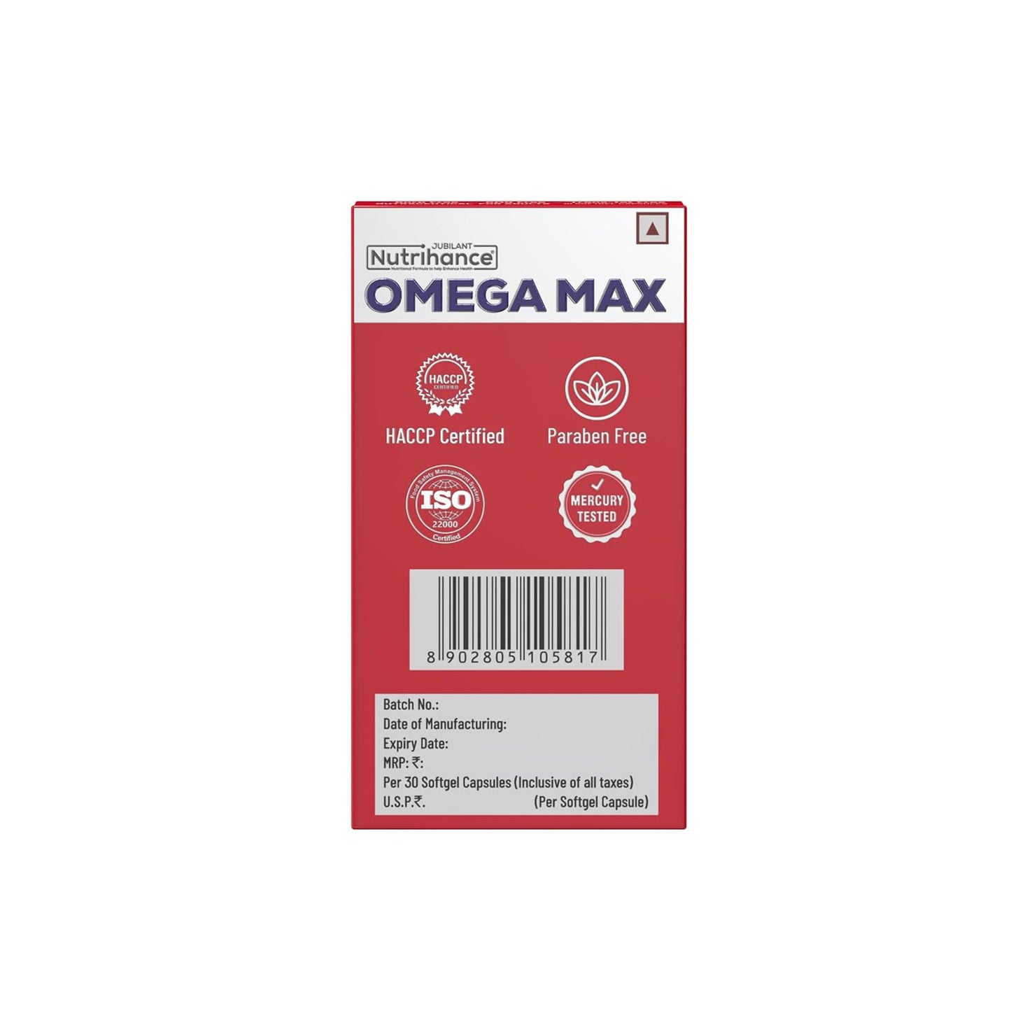 JUBILANT Nutrihance Omega Max Fish Oil Capsule For Men And Women 30 High Omega 3 Fish Oil Capsules JUBILANT Nutrihance Omega Max Fish Oil Capsule For Men And Women 30 High Omega 3 Fish Oil Capsules