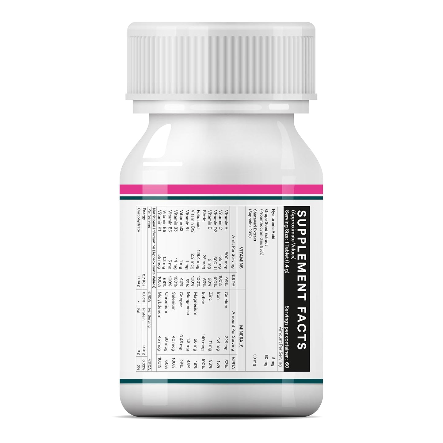INLIFE Women's Multivitamin Tablets 60 Tablets Enriched with Zinc Vitamin C Vitamin D and Essential Multiminerals Supports Immunity and Energy Levels INLIFE Women's Multivitamin Tablets 60 Tablets Enriched with Zinc Vitamin C Vitamin D and Essential Multiminerals Supports Immunity and Energy Levels