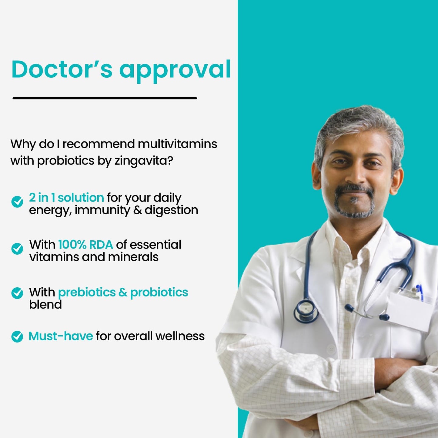 Zingavita Probiotics Prebiotics Multivitamin Tablets with 43 Essential MineralsVitamins C D Zinc Biotin for Better Immunity Joint Support for Men Women 60 Tablets Zingavita Probiotics Prebiotics Multivitamin Tablets with 43 Essential MineralsVitamins C D Zinc Biotin for Better Immunity Joint Support for Men Women 60 Tablets