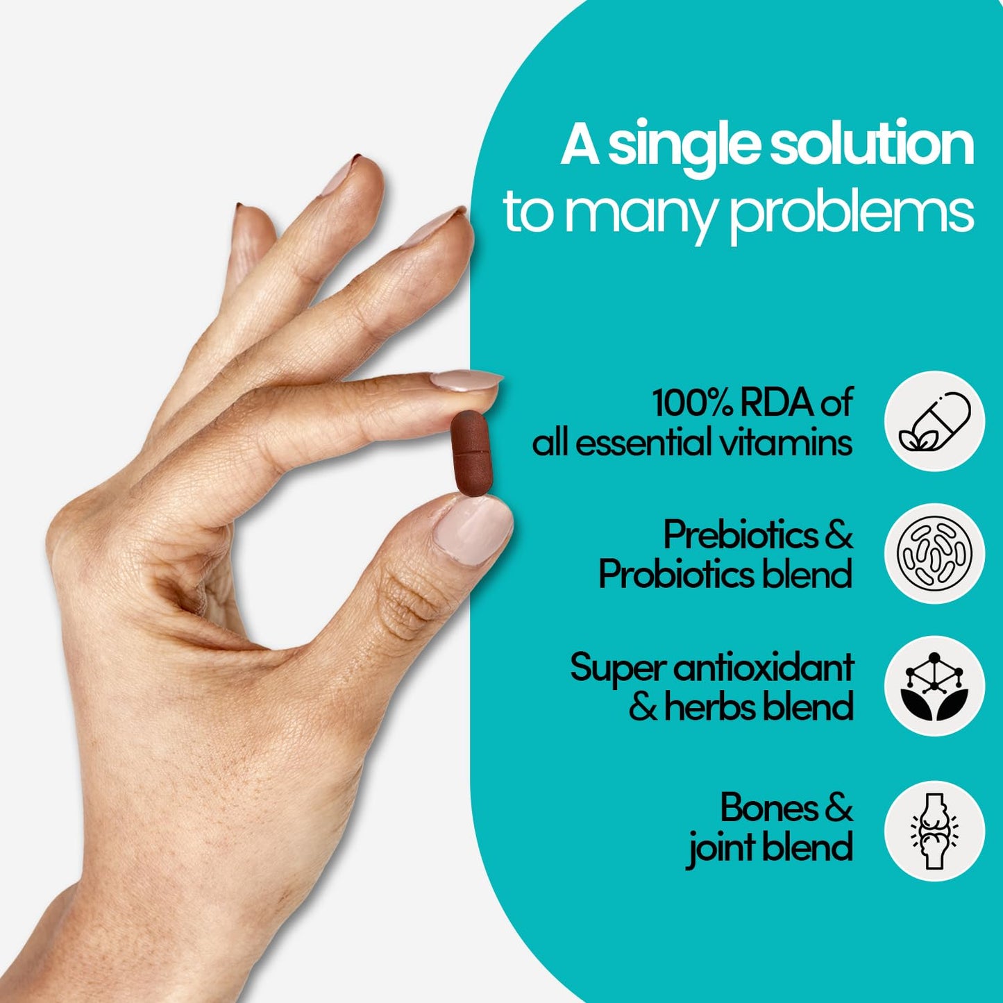 Zingavita Probiotics Prebiotics Multivitamin Tablets with 43 Essential MineralsVitamins C D Zinc Biotin for Better Immunity Joint Support for Men Women 60 Tablets Zingavita Probiotics Prebiotics Multivitamin Tablets with 43 Essential MineralsVitamins C D Zinc Biotin for Better Immunity Joint Support for Men Women 60 Tablets