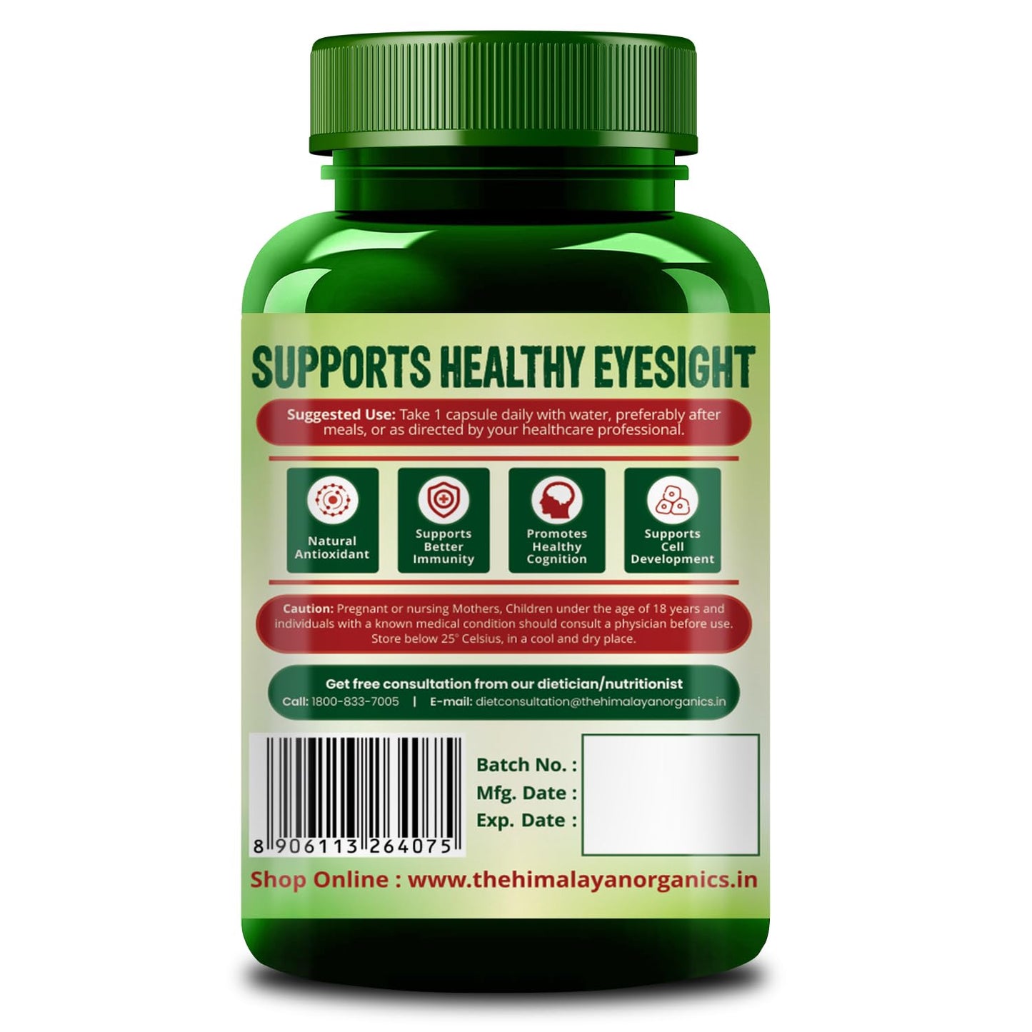 Himalayan Organics Plant-Based Vitamin A Supplement Supports Healthy Eye Sight | Natural Anti-Oxidant (120 Capsules) Himalayan Organics Plant-Based Vitamin A Supplement Supports Healthy Eye Sight | Natural Anti-Oxidant (120 Capsules)