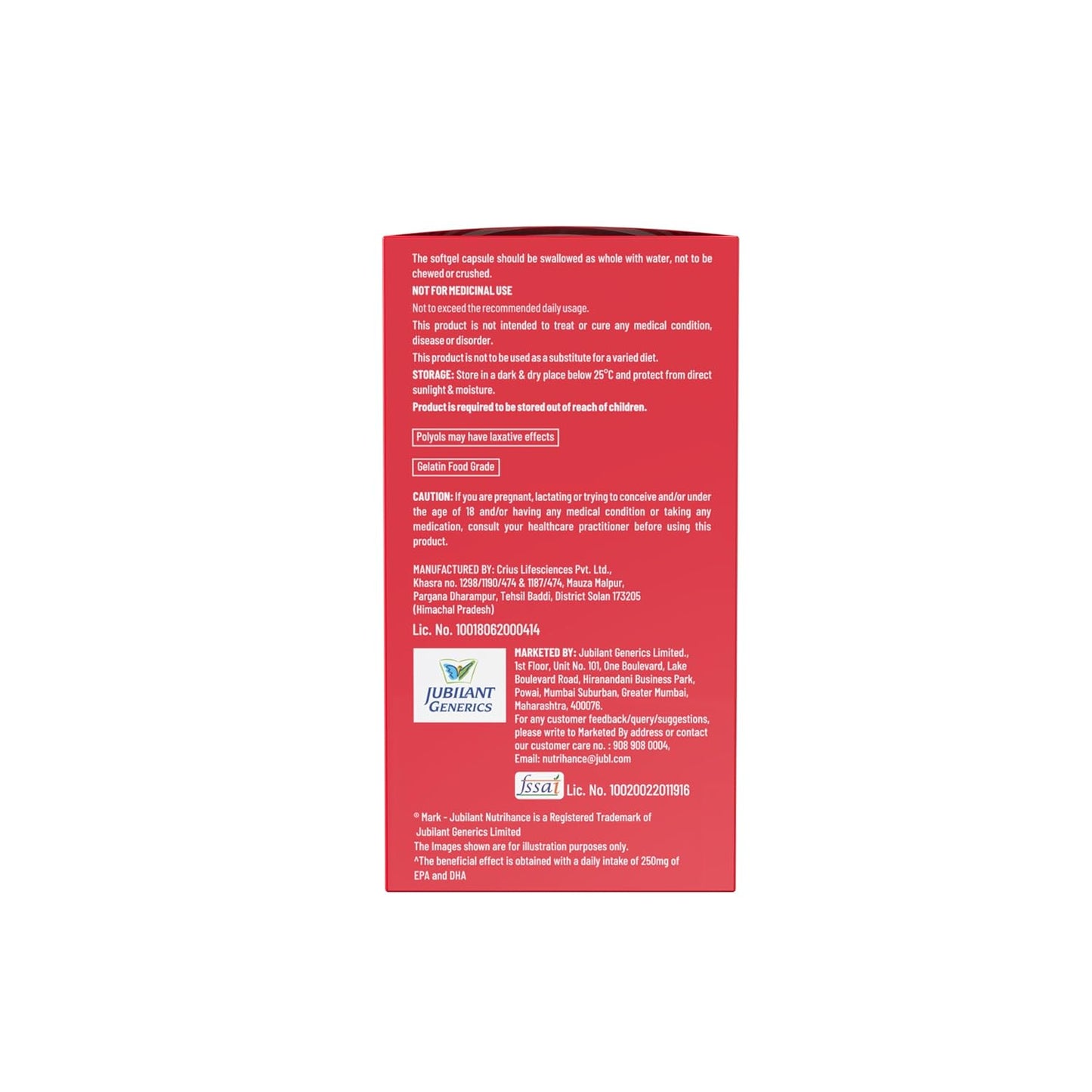 JUBILANT Nutrihance Omega Max Fish Oil Capsule For Men And Women 30 High Omega 3 Fish Oil Capsules JUBILANT Nutrihance Omega Max Fish Oil Capsule For Men And Women 30 High Omega 3 Fish Oil Capsules