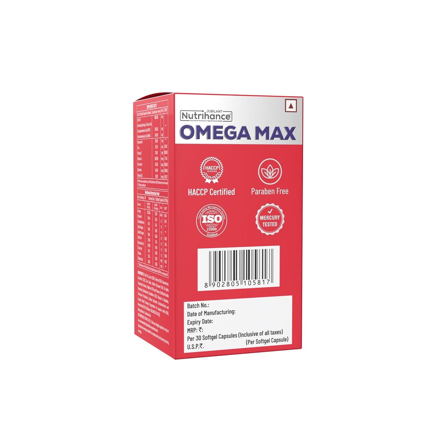 JUBILANT Nutrihance Omega Max Fish Oil Capsule For Men And Women 30 High Omega 3 Fish Oil Capsules JUBILANT Nutrihance Omega Max Fish Oil Capsule For Men And Women 30 High Omega 3 Fish Oil Capsules