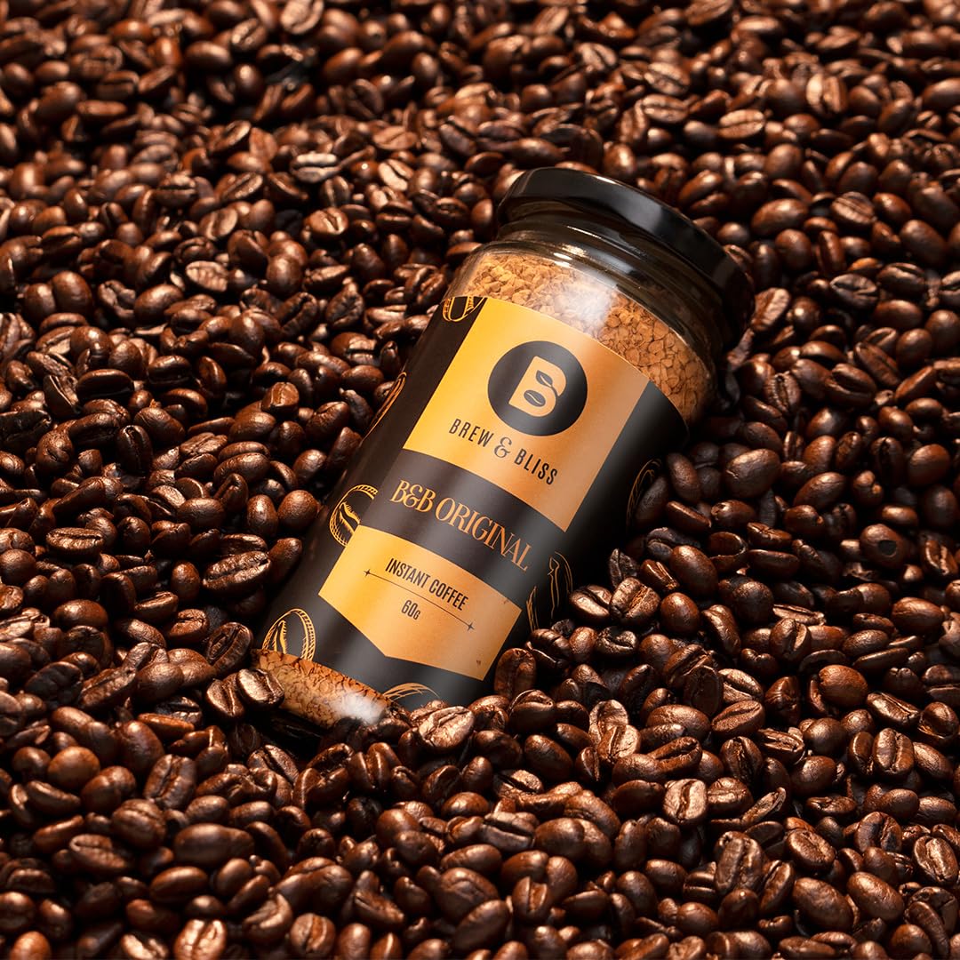 Brew & Bliss Original Coffee 60g Instant Flavoured Strong Coffee for Hot & Cold Best Authentic Naturally Processed Coffee Powder Brew & Bliss Original Coffee 60g Instant Flavoured Strong Coffee for Hot & Cold Best Authentic Naturally Processed Coffee Powder