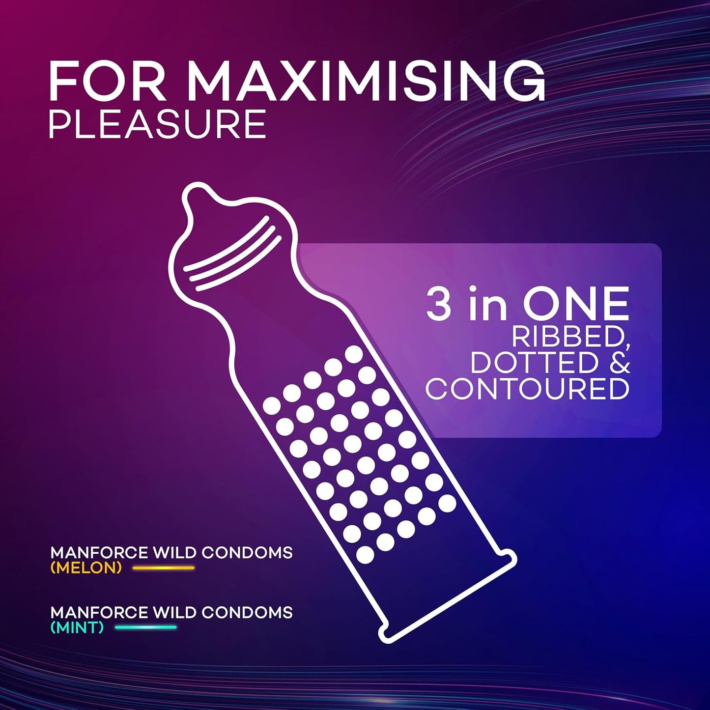 link Manforce Flavor Variety Condoms (20 Pack) + Lavender Lube