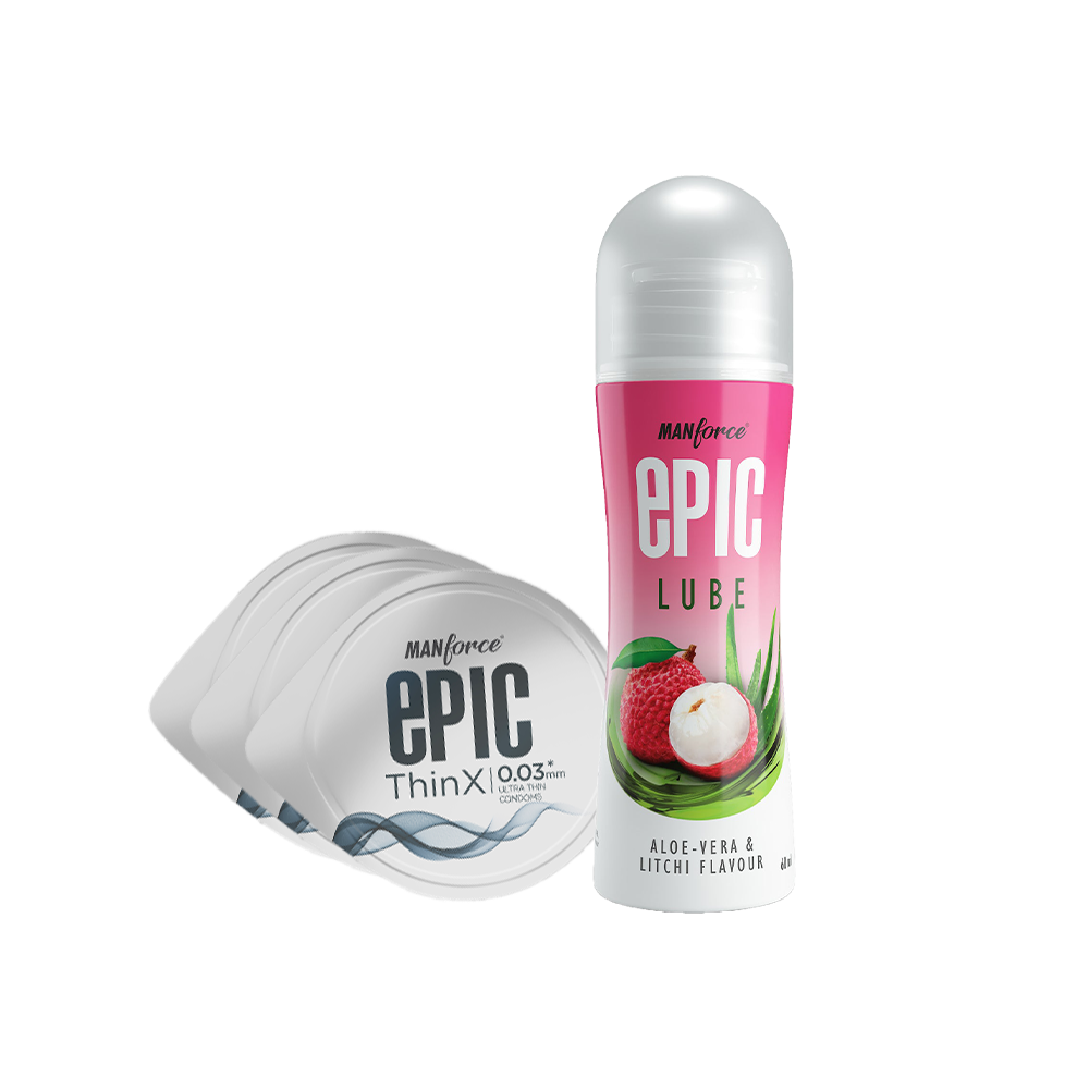 link Manforce Epic ThinX Ultra Thin Condoms (3 Pack) + Litchi Aloe Vera Lube