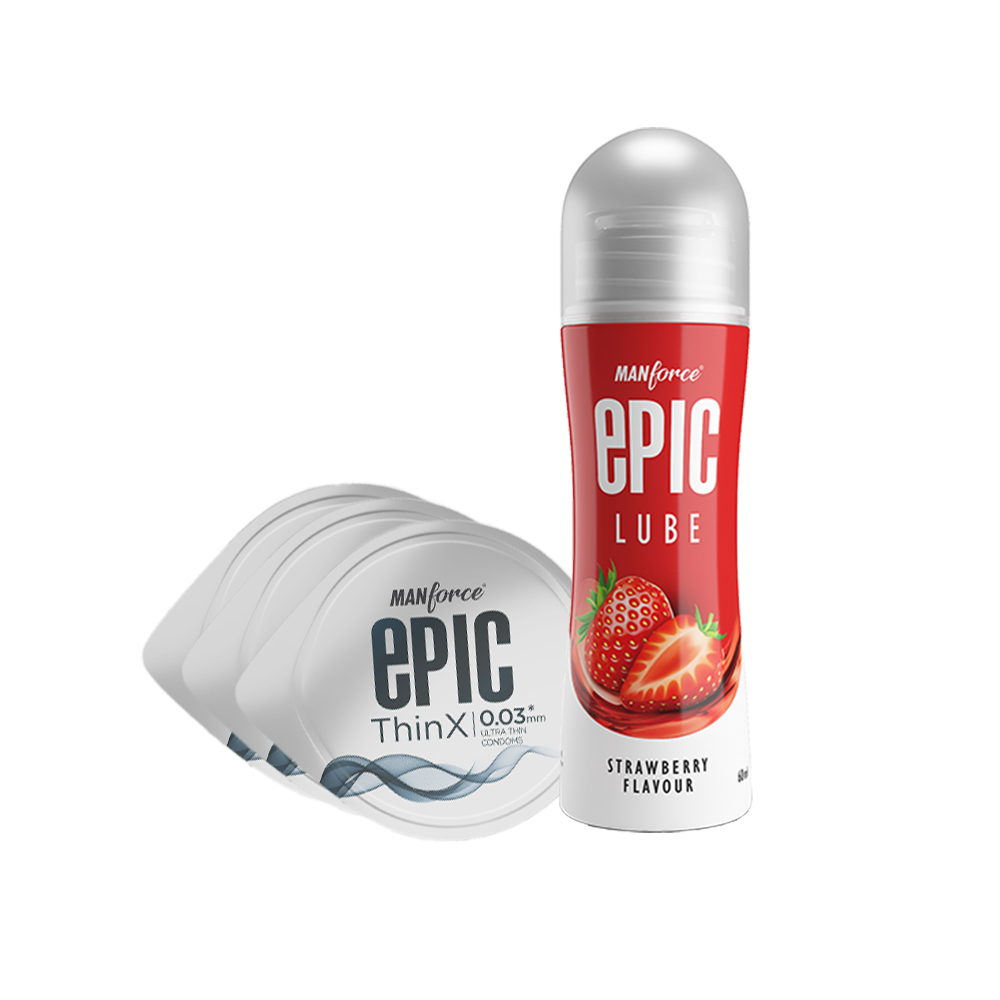 link Manforce Epic Thinx Ultra thin Condom + Strawberry Lube