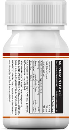 Inlife Berberine HCL 500mg with Milk Thistle & Turmeric | Glucose Metabolism (60 No) Inlife Berberine HCL 500mg with Milk Thistle & Turmeric | Glucose Metabolism (60 No)
