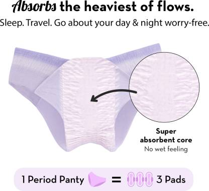 PLUSH Disposable Period Panty| M/L Size | 12 Hour Leak Protection| 360° Coverage Sanitary Pad (Pack of 5) PLUSH Disposable Period Panty| M/L Size | 12 Hour Leak Protection| 360° Coverage Sanitary Pad (Pack of 5)