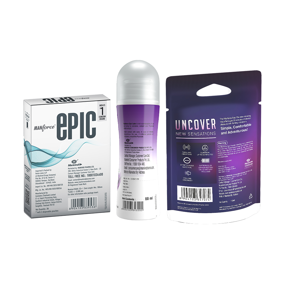 link Manforce Epic ThinX 3s (x2) + Lavender lube (x1) + Thunder vibrating ring (x1)