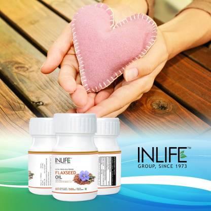 Inlife Flaxseed Oil 60 Vegetarian Capsules (500mg) Extra Virgin Cold Pressed Oil (60 No) Inlife Flaxseed Oil 60 Vegetarian Capsules (500mg) Extra Virgin Cold Pressed Oil (60 No)