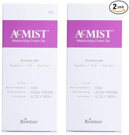link Brinton AcMist Moisturizing Cream Gel for Acne Prone and Oily Skin Skin Cream Moisture Cream Moisturizing Cream Dry Skin Cream Skin Care Cream 50 g