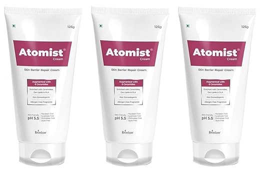 link Brinton Atomist Skin Barrier Repair Cream 125 gm | Enriched with Ceramides Oats Lipids & GLA