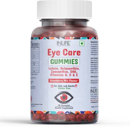 Inlife Eye Care Supplement for Kids and Adults Lutein Zeaxanthin Gummies for Eye Health (30 No) Inlife Eye Care Supplement for Kids and Adults Lutein Zeaxanthin Gummies for Eye Health (30 No)
