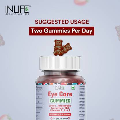 Inlife Eye Care Supplement for Kids and Adults Lutein Zeaxanthin Gummies for Eye Health (30 No) Inlife Eye Care Supplement for Kids and Adults Lutein Zeaxanthin Gummies for Eye Health (30 No)