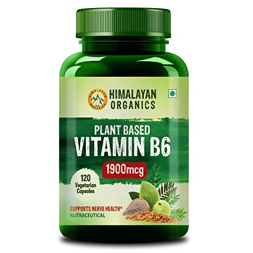 Himalayan Organics Plant-Based Vitamin B6 | Supports Immunity Brain Health (120 Capsules) Himalayan Organics Plant-Based Vitamin B6 | Supports Immunity Brain Health (120 Capsules)