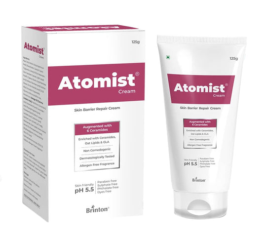 link Brinton Atomist Skin Barrier Repair Cream 125 gm | Enriched with Ceramides Oats Lipids & GLA