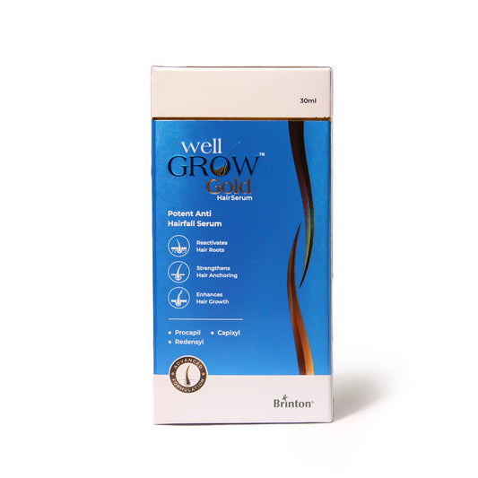 link Brinton WellGrow Gold Hair Serum for Hair Care Women Men 30 ml