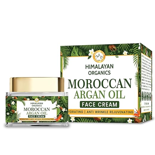 Himalayan Organics Moroccan Argan Oil Anti Aging Cream with Vitamin E | Anti Wrinkle | All Skin Type | No Mineral Oil & Parabens | 50ml Himalayan Organics Moroccan Argan Oil Anti Aging Cream with Vitamin E | Anti Wrinkle | All Skin Type | No Mineral Oil & Parabens | 50ml