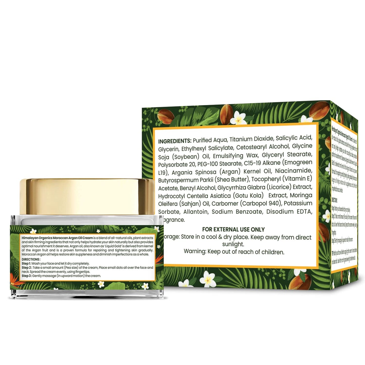 Himalayan Organics Moroccan Argan Oil Anti Aging Cream with Vitamin E | Anti Wrinkle | All Skin Type | No Mineral Oil & Parabens | 50ml Himalayan Organics Moroccan Argan Oil Anti Aging Cream with Vitamin E | Anti Wrinkle | All Skin Type | No Mineral Oil & Parabens | 50ml