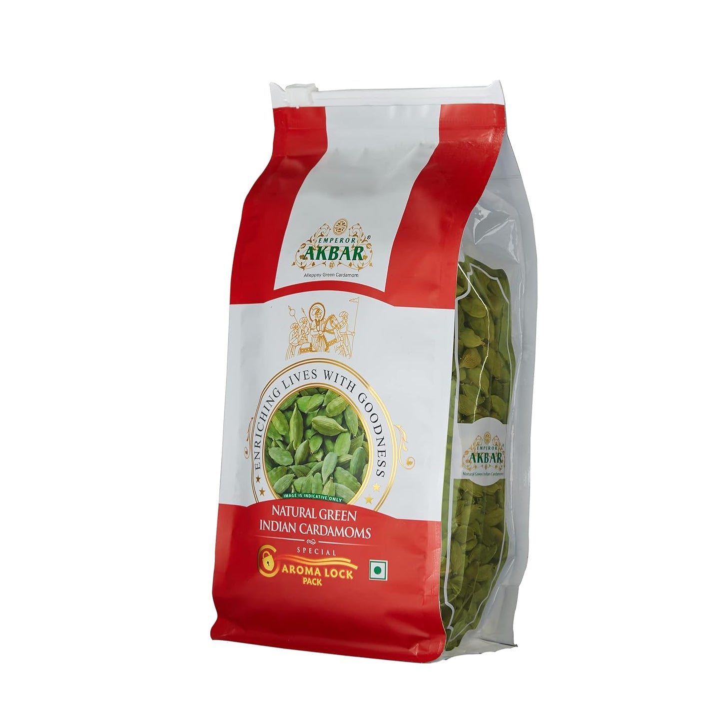 Emperor Akbar Alleppey Green 250g Whole Cardamom (Elaichi) Superior Aroma-lock Pack (Red Grade - 6 to 7mm) Emperor Akbar Alleppey Green 250g Whole Cardamom (Elaichi) Superior Aroma-lock Pack (Red Grade - 6 to 7mm)