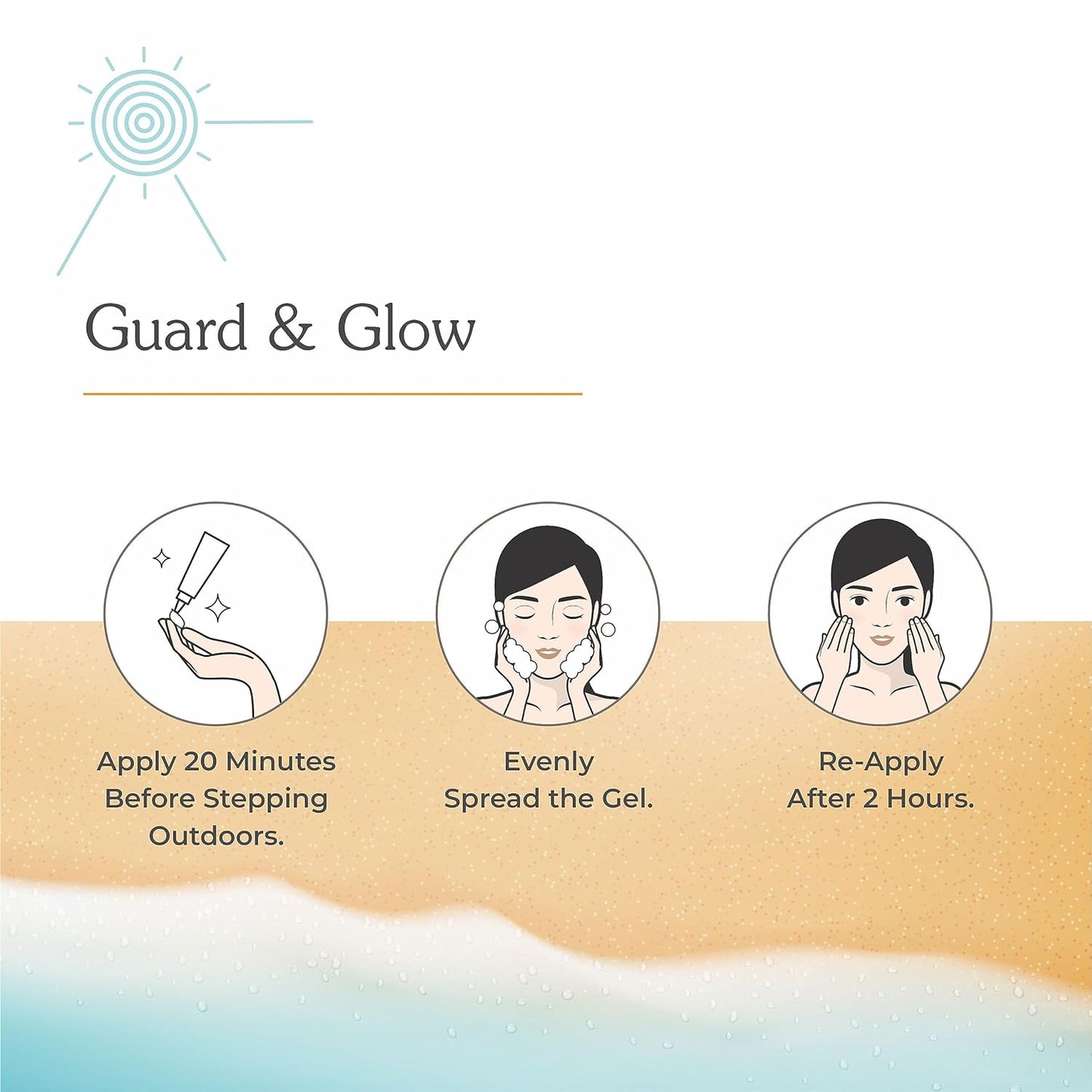 link Brinton UV Doux Mineral Sunscreen Gel SPF 50 PA+++ Tinted|No White Cast|Water Resistant - SPF 50 PA+++ (50 g)