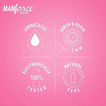 Manforce Bubblegum Condoms (10 Pack) + Strawberry Lube