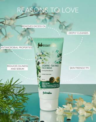 fabessentials Jasmine Tea Tree Face Wash  (100 ml)