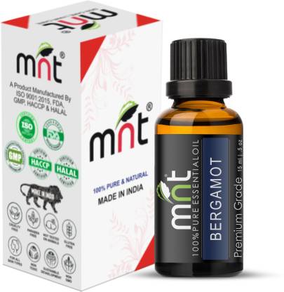 mnt Bergamot Essential Oil (15ML) 100% Pure Natural & For Aromatherapy Massage & Skin care  (15 ml)