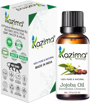 KAZIMA Jojoba Carrier Cold Pressed Carrier Oil (15ML) Pure Natural For Skin care & Hair treatments Hair Oil  (15 ml)