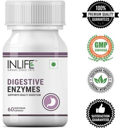 Inlife Digestive Enzymes Supplement for Digestive Support - 60 Vegetarian Capsules  (60)