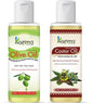 KAZIMA Combo of Olive Carrier Oil and Castor Carrier Oil (Each 200ml) Hair Oil  (200 ml)