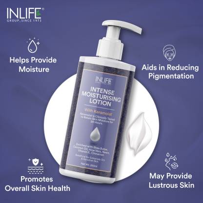 Inlife Intense Moisturizing Shea Butter Lotion - Face & Body  (250 ml)