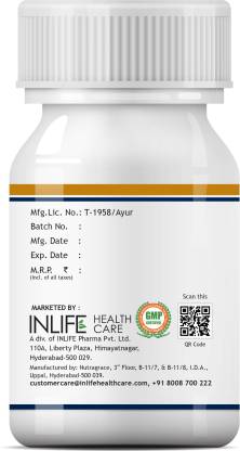 Inlife Fish Oil(Double Strength)Omega 3 Fatty Acid Supplement 1000mg(per serving)-60 Caps  (60 No)