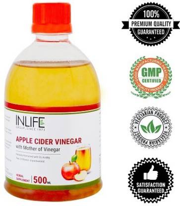 Inlife Apple Cider Vinegar With Mother of Vinegar  (500 ml)