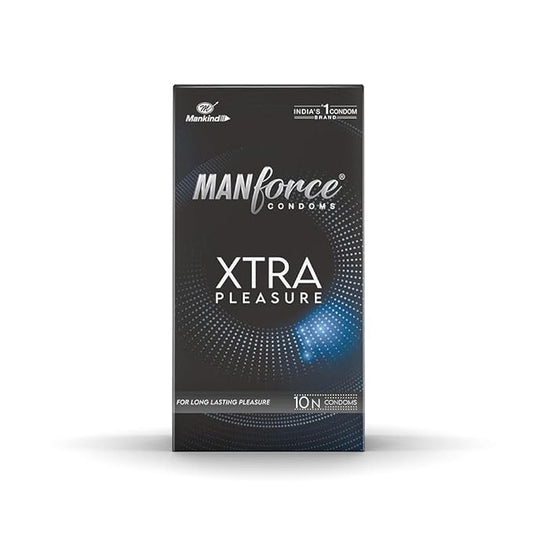 Manforce Xtra pleasure climax delay extra dotted condoms 10s+ MANFORCE EPIC Strawberry LUBE 60 ml