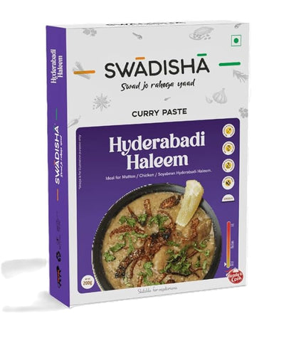 Swadisha Hyderabadi Haleem Ready To Cook Curry Paste I 200gms I 3 Easy Steps Recipe IAdd Your Choice Of Cooked Meat or Vegetables I Authentic Taste I No Preservatives I Serves 46 I Ready In 15 Mins