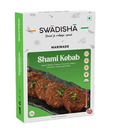 Swadisha Shami Kebab Ready To Cook I Marinade I 200gms I 3 Easy Steps Recipe I Add Your Choice Of Cooked Meat or Vegetables I Authentic Taste INo Preservatives I Serves 46 I Ready In 15 Mins