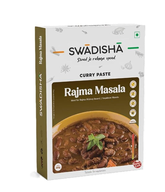 Swadisha Rajma Masala Ready To Cook Curry Paste I 200gms I 3 Easy Steps Recipe I Add Cooked Kidney Beans I Authentic TasteINo Preservatives I Serves 46 I Ready In 15 Mins