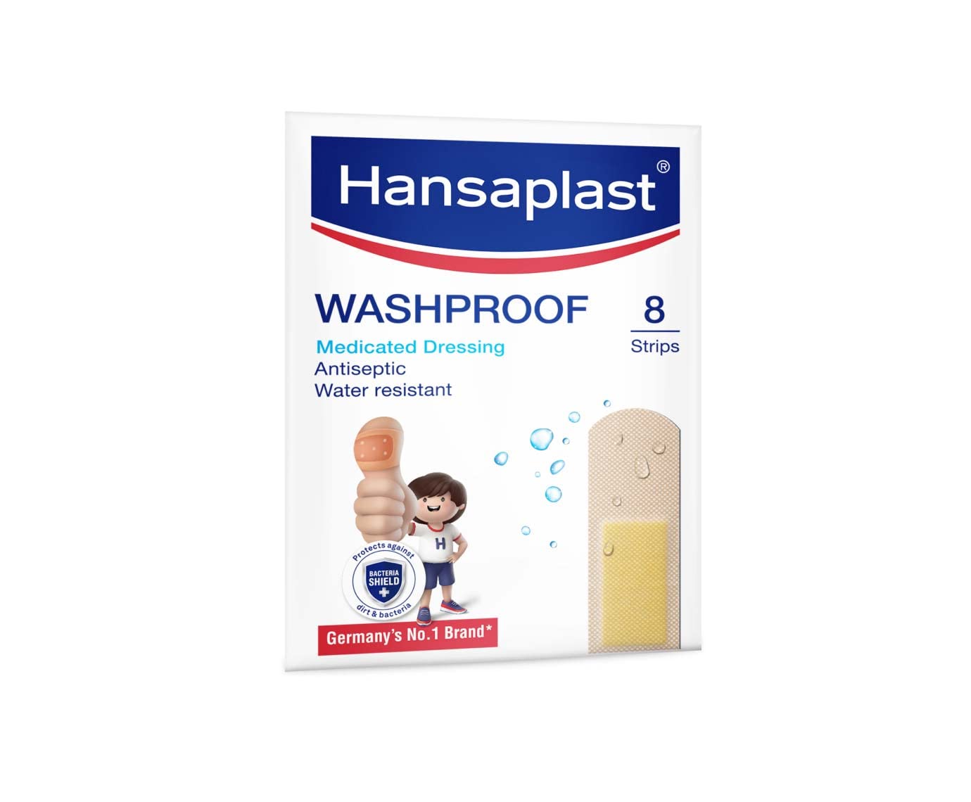 Hansaplast Washproof (8 Strips) Pack of 12