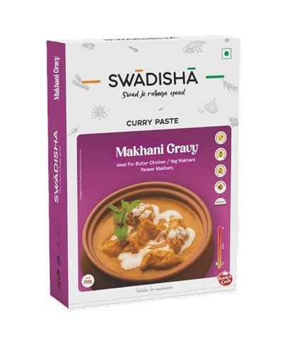 Swadisha Makhani Gravy Ready To Cook Curry Paste I 200gms I 3 Easy Steps Recipe I Add Your Choice Of Cooked Meat or Vegetables I Authentic Taste INo Preservatives I Serves 46 I Ready In 15 Mins