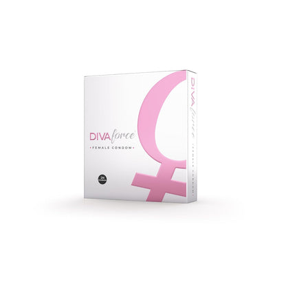 Divaforce Female Condoms - 2 Count| Lavender scented| Unique design| No side effects